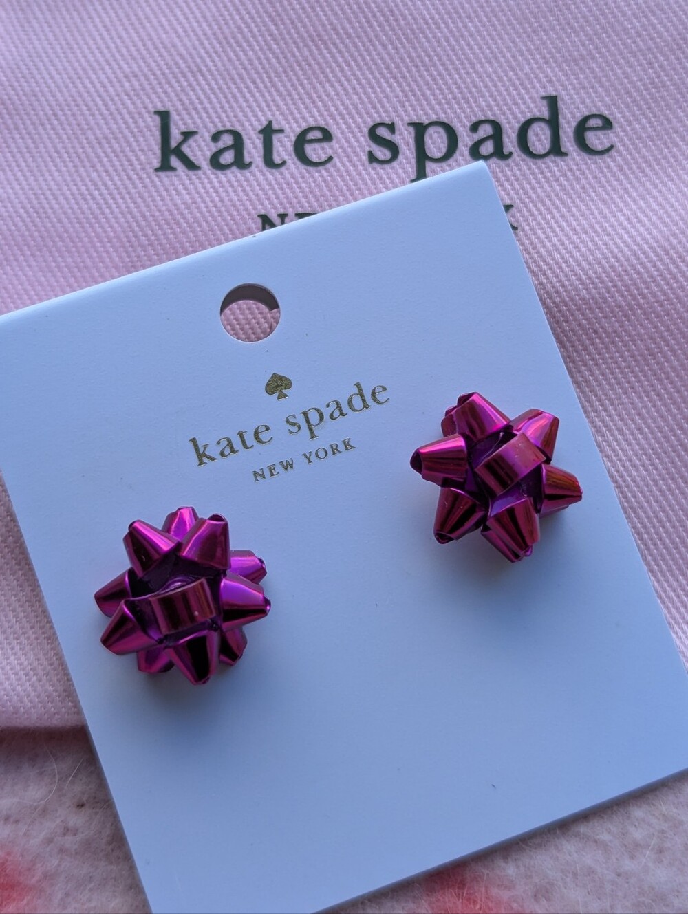 Kate Spade Bourgeois Bow Earrings - Pink